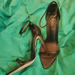 NWT Black Strappy Heels